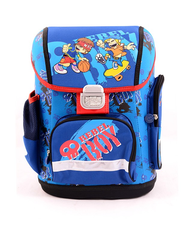 Ghiozdan clase primare, compartiment incapator, captusit, Rebel Boy, Pigna - imagine 5